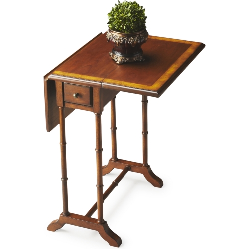 Darrow Olive Ash Burl Drop-Leaf Table