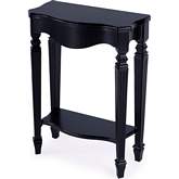 Cheshire Ballerina 22" Console Table in Black Licorice Finish Wood