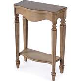 Cheshire Ballerina 22" Console Table in Antique Tan Beige Finish Wood