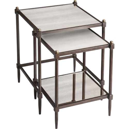 Peninsula Mirrored Nesting Tables