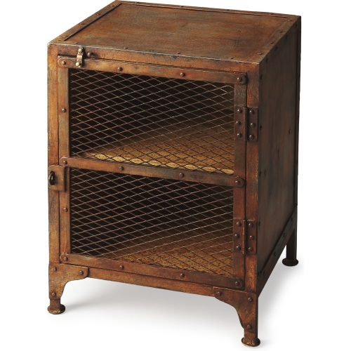 Lucas Industrial Chic Chairside Chest