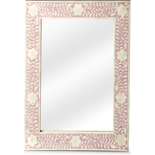 Vivienne Pink Bone Inlay Wall Mirror