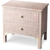 Vivienne Pink Bone Inlay Accent Chest