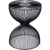 Nicola Outdoor Side Table in Black Iron Metal