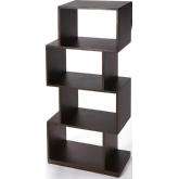 Stockholm Etagere Bookcase in Dark Coffee Brown Mango Wood