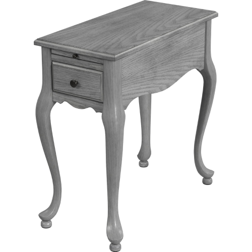 Croydon 1 Drawer w/ Pullout Side Table in Gray Wood