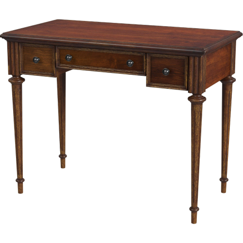 Edmund 38" Writing Desk in Antique Cherry Brown Finish