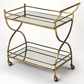 Graci Antique Gold Bar Cart