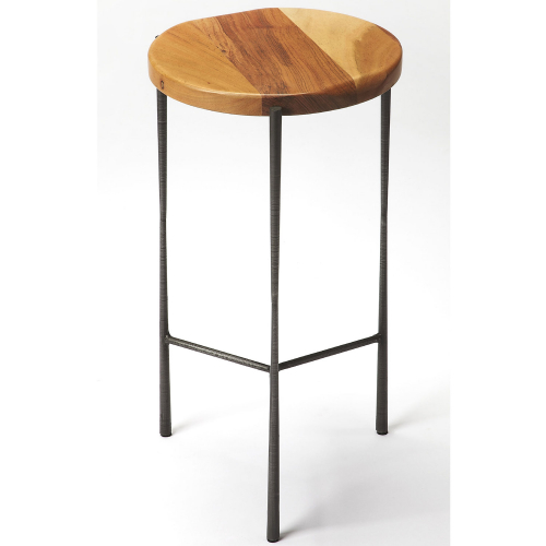 Brisbane Live Edge Side Table in Multi Tone Wood & Iron