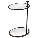 Ciro Side Table in Antique Mirror & Bronze Finished Iron