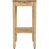 Gilbert End Side Table in Antique Beige Wood