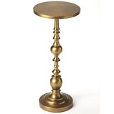 Darien End Table in Antique Gold Aluminum