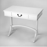 Alta 1 Drawer Writing Desk in White Wood