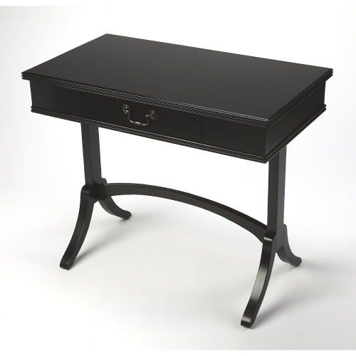 Alta 1 Drawer Writing Desk in Black Wood