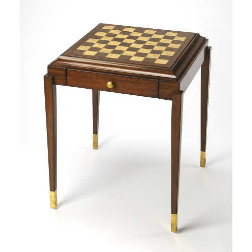 Adria Game Tablen in Antique Cherry Finish Wood