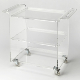 Crystal Clear Acrylic Trolley Server Cart