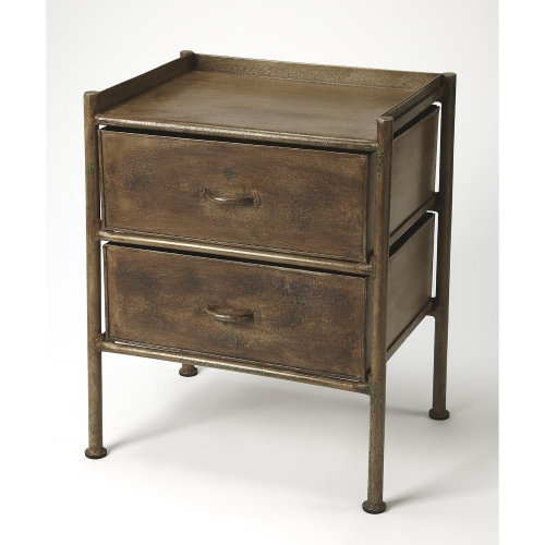 Cameron Industrial Chic Side Table in Bronze Iron