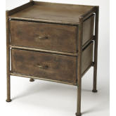 Cameron Industrial Chic Side Table in Bronze Iron