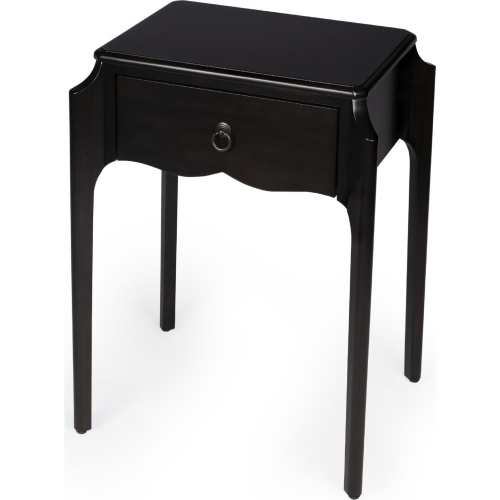 Wilshire Nightstand in Dark Coffee Brown Wood