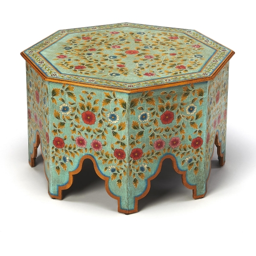 Priya Hand Painted Coffee Table in Multicolor