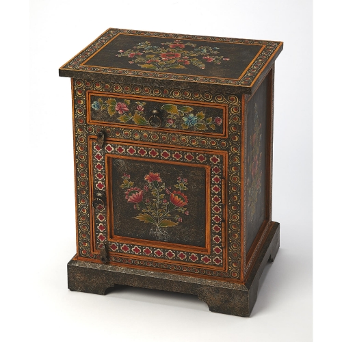 Bihar Chest in Hand Painted Multicolor Floral Pattern Wood