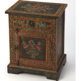 Bihar Chest in Hand Painted Multicolor Floral Pattern Wood