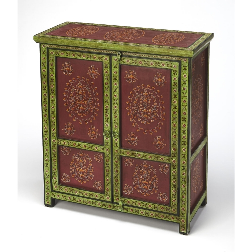 Disha Hand Painted Chest In Multicolor Wood