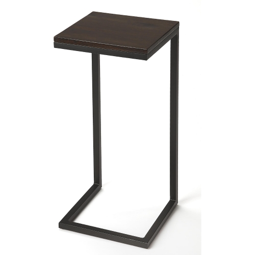 Kilmer Side Table in Wood & Black Metal