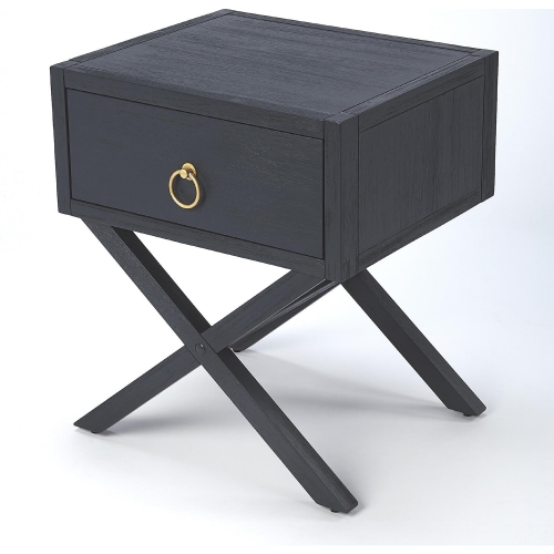 Lark End Table in Navy Blue Finish Wood