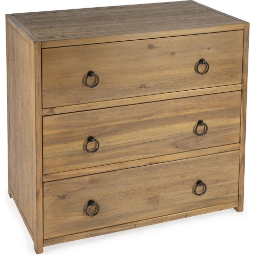 Lark 3 Drawer Chest in Natural Finish Wood