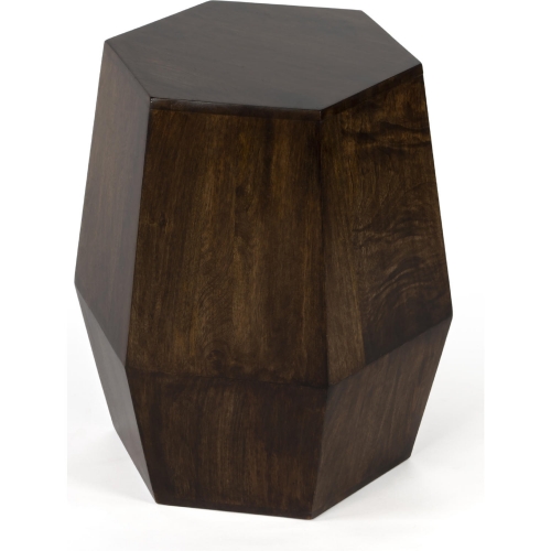 Gulchatai Side Table in Antique Gold Finish Wood