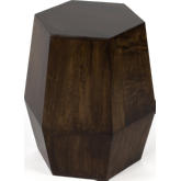 Gulchatai Side Table in Antique Gold Finish Wood