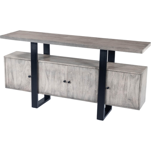 Raitis Sideboard in Gray Sandwash Finish Wood & Metal