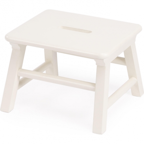 Melrose Step Stool in Cottage White Finish Wood