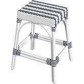 Robias 24.5" Counter Stool in White PE Rattan