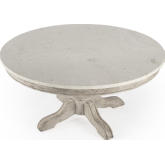 Danielle Coffee Table in Rustic Gray & Ivory Marble