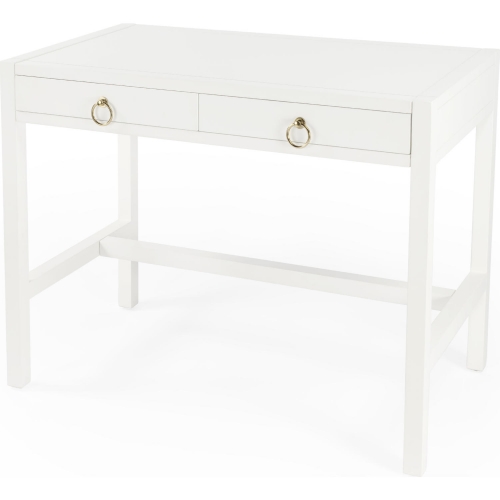 Lark Desk in White Finish Wood