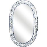 Trubadur Mirror in Blue & White Bone Inlay