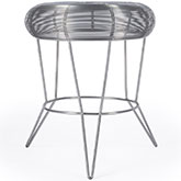 Allen decorative Wire Accent Side Table in Silver Iron