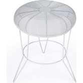 Allen decorative Wire Accent Side Table in White Iron