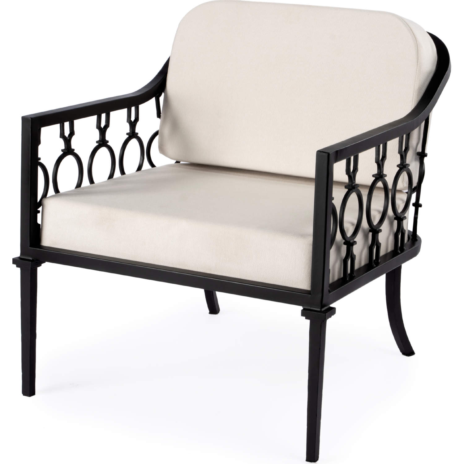 Black iron lounge online chair