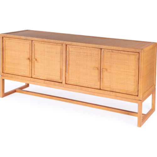 Captiva 4 Door 76" Sideboard in Natural Finish Rattan