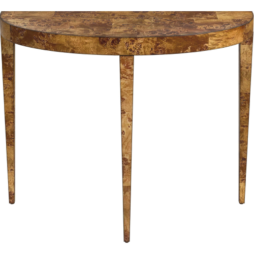 Ingrid 36" Console Table in Light Brown Burl Wood