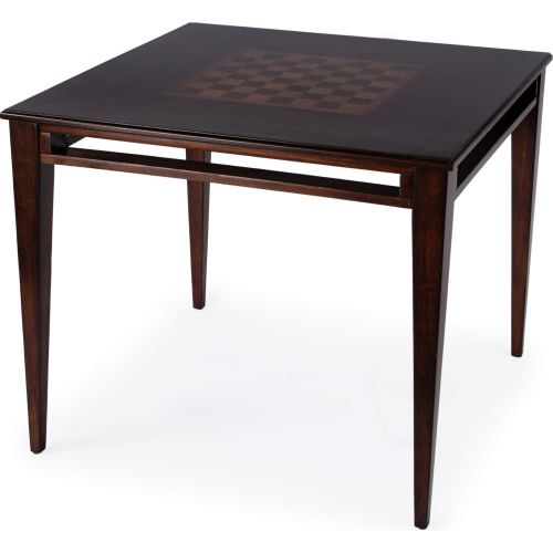 Daltrey 36" Square Game Table in Cherry Dark Brown Finish