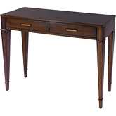 Kai 2 Drawer 45" Console Table in Antique Cherry Medium Brown Wood