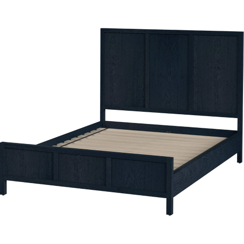 Lark Queen Bed in Navy Blue Finish Wood