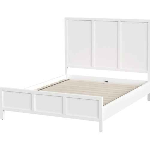 Lark Queen Bed in White Finish Wood