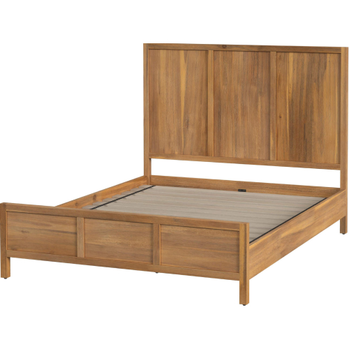 Lark Queen Bed in Light Brown Finish Wood