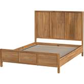 Lark Queen Bed in Light Brown Finish Wood