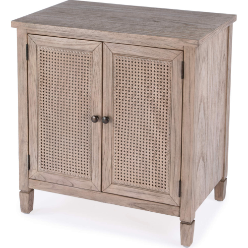 Flagstaff 2 Door Cabinet in Desert Sand Finish Wood & Cane